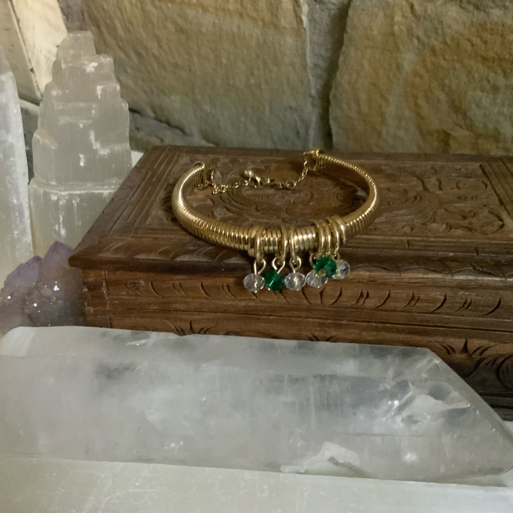 Gold Beaded Charm Bracelet